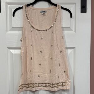 Old Navy Women's Pink Embellished Tank Top